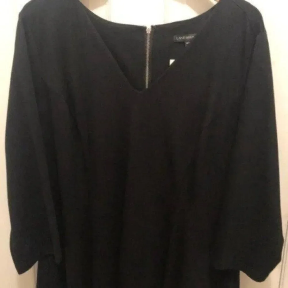 NWT Lane Bryant Little Black Dress w/ Long Sleeves 18/20 - Picture 2 of 5